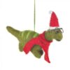 Christmas Decoration - Handmade Felt Dinosaur with Specs